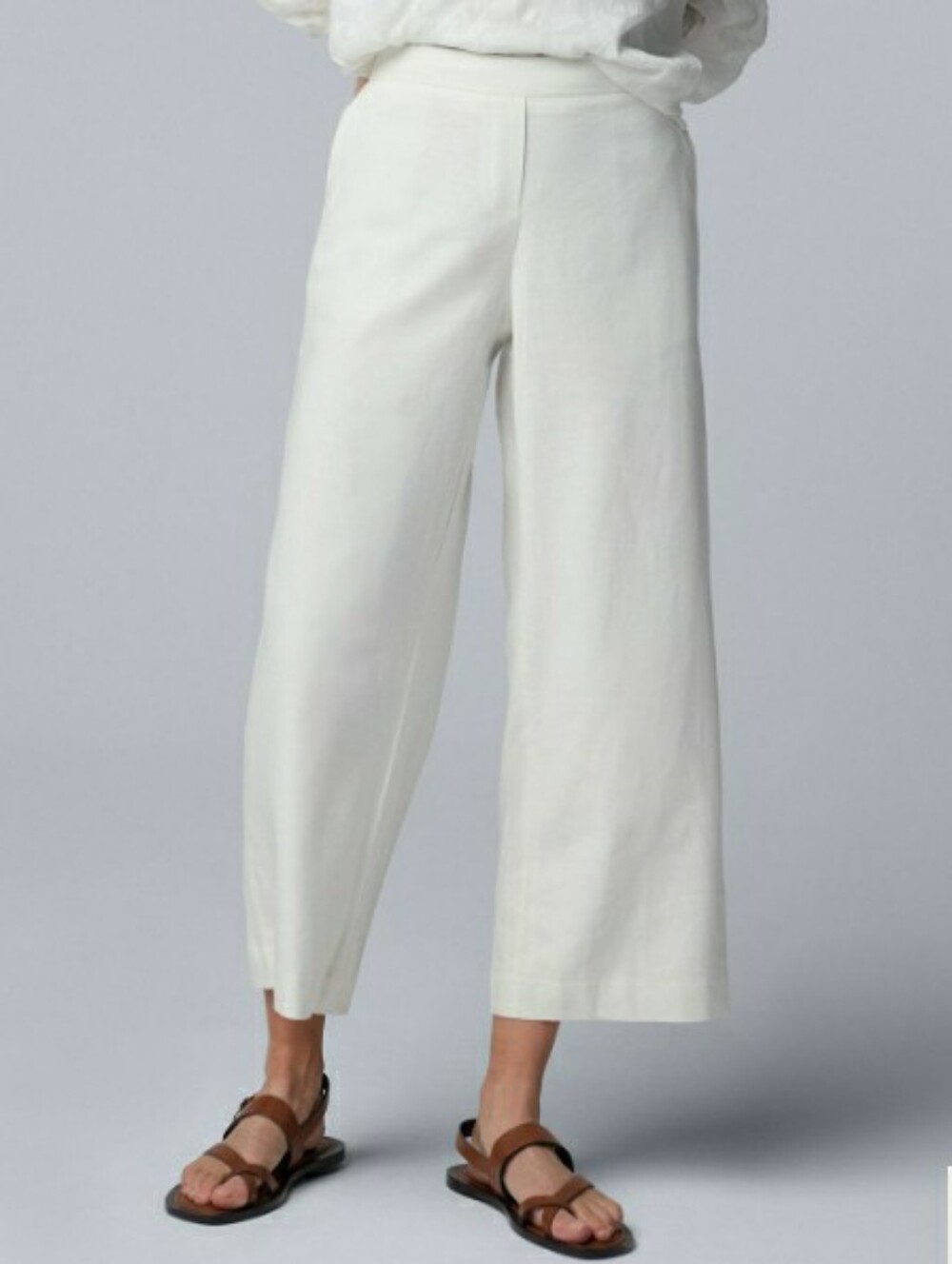 Simply Vera Wang Pants Relaxed Linen Cropped Elastic Waist XXL NEW 🤍 RETAIL $50